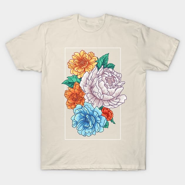 Framed Bloom Summer T-Shirt by codrea